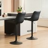 YOUNIKE Adjustable Swivel Counter Height Bar stools Set of 2 Modern Leather Island Barstools Seat Size 19.69"Wx15.75"Dx(22.83-32.28)"H - 4 of 4