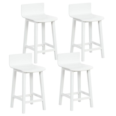 Tangkula 4PCS kitchen bar stools counter height bar stools mid century bar chairs