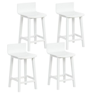 Tangkula 4PCS kitchen bar stools counter height bar stools mid century bar chairs - 1 of 4