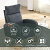 CAVINAS Modern Rocking Chair with High Back&Side Pocket,Upholstered Accent Chair for Living Room,Wooden Lazy Chair,Teddy Fabric Lounge Chair - 2 of 4