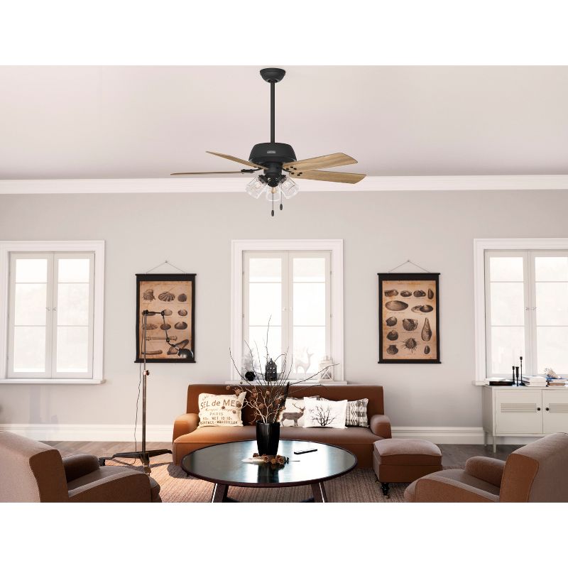 52" Shady Grove Ceiling Fan with Light Kit and Pull Chain (Includes LED Light Bulb) - Hunter Fan, 3 of 15