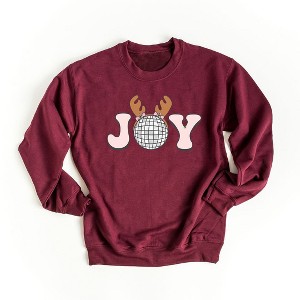Simply Sage Market Women's Graphic Sweatshirt Joy Reindeer - 1 of 2