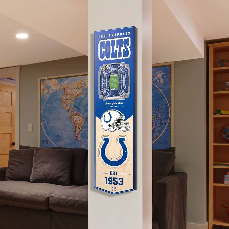 8&#34; x 32&#34; NFL Indianapolis Colts 3D Stadium Banner, 2 of 5