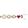 EVERLY JEWELRY | Yellow Plated Sterling Silver Created Spinel, Citrine & Created Pink White Sapphire, Created Ruby, Tourmaline Enamel Bracelet, 10" - 4 of 4
