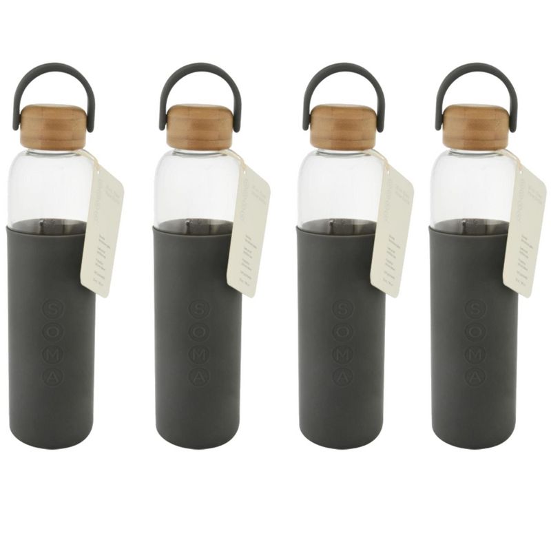 Soma Grey Glass Water Bottle - Case of 4/25 oz, 1 of 4