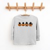 Four Black Cats Pumpkins - Toddler Long Sleeve Graphic Tee and Youth Long Sleeve Graphic T-Shirt - 2 of 3