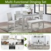 5-Piece Dining Set with Wooden Kitchen Table, 4 Chairs and a Bench - 3 of 4