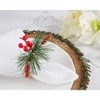 Saro Lifestyle Festive Flair Red Berry Napkin Ring (Set of 4), Multicolored - image 4 of 4