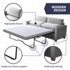 Mjkone Modern Velvet  2-in-1 Pull Out Sleep Sofa Bed - 3 of 4