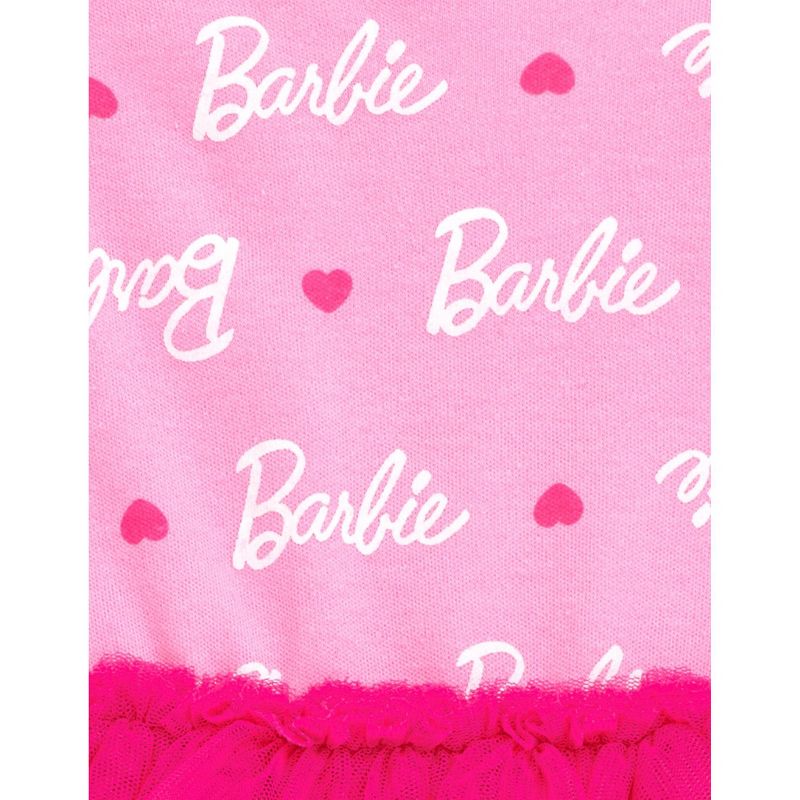 Barbie Baby Girls Bodysuit Tutu Dress Newborn to Infant, 3 of 5