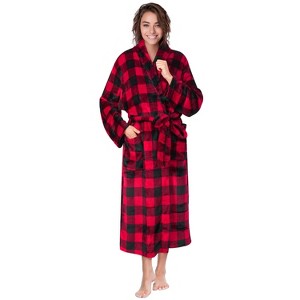 PAVILIA Womens Robe Fleece Plush Soft, Fluffy Fuzzy Cozy Warm Lightweight Bathrobe, Shower Spa House Long - 1 of 4