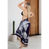LA LEELA Women's Wrap Sarong Swimwear Cover up Wraps One Size Denim Fish - 3 of 4