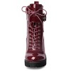 Allegra K Women's Zip Platform Lace Up Round Toe Chunky Heel Combat Boots - 3 of 4
