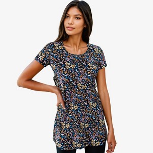 Calypsa Women's Longer Length UPF 50+ Anna Swim Tunic - 1 of 4