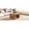 NicBex Farmhouse Storage Coffee Table, 2-Tier Design with Half Open Compartment, Rustic Side Table for Living Room Bedroom - 3 of 4