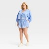 Women's High-Rise Eyelet Hem Poplin Pull-On Shorts - Future Collective - 3 of 3