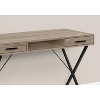 Monarch Specialties Computer Desk Home Office Laptop Left Right Set-Up Storage Drawers 42InchL Work Metal Laminate Brown Black Contemporary Modern - 3 of 4
