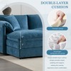 SKRAN L Shaped Cloud Chenille Modular Sectional Sofa with Double Cushions with Movable Ottoman,Indoor Furniture for Living Room - 4 of 4