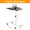 SEVOBAL Folding Tables Mobile Standing Desk Height Adjustable Rolling Laptop Table Tiltable Portable Cart for Home Office, Black, 67"*45"*11" - 2 of 4