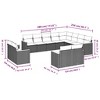 vidaXL Garden Sofa Set Black PE rattan 12 Piece UV-resistant materials - 3 of 4