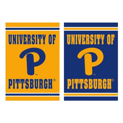 Embossed Suede, University of Pittsburgh Double Sided Indoor Outdoor Decor 18" x 12.5"