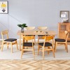 NicBex 5PCS/7PCS Dining Table Set,Rectangular Dining Table with Imitation Rattan Legs and 4/6 Upholstered Chairs for Kitchen/Apartment - 2 of 4