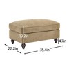 CAVINAS Chenille Ottoman with Detachable Ruffle Skirt,High Density Foam Accent Modular Ottoman for Footrest,Modern Ottoman for Bedroom - 3 of 4
