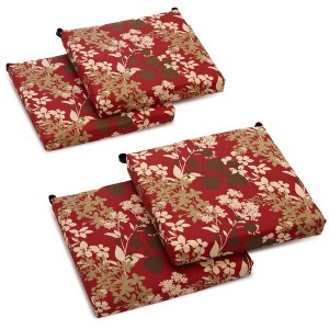 Blazing Needles, 20-inch by 19-inch Patterned Outdoor Spun Polyester Chair Cushions (Set of 4) - 1 of 1