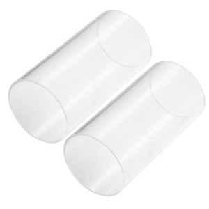 Unique Bargains Lamp Lantern Water Cooling System Acrylic Round Pipes Clear 2 Pcs 6" - 1 of 4