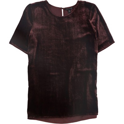 Eileen Fisher Womens Velvet Pullover Blouse