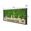 ChicFurnit Wall Art Washington Moss City Silhouette Metal Decor Iconic Green Display for Home Living Room Office, Green, 30"*12.6"*1.58" - 3 of 4