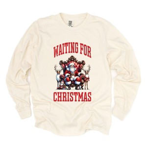 Simply Sage Market Waiting For Christmas Vintage Garment Dyed Long Sleeve - 1 of 4
