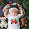 The Juniper Shop Christmas Dino Truck Baby Bodysuit - 24 Month - White - 2 of 3