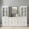 3pc Stanton Sideboard and Glass Door Pantry Set White - Crosley - 3 of 4