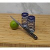 Dos Sueños Mexican Hand Blown Tequila Shot Glasses - Blue Spiral - 2oz - Set of 4 - 4 of 4