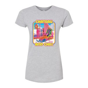 Women's - Barbie - Retro Chateau And Chill-Juniors Fitted Graphic T-Shirt Fitted Graphic T-Shirt - 1 of 2