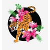 Natural World Tiger & Flowers Men's Crew Neck Short Sleeve Tee - 2 of 2