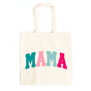 City Creek Prints Bright Mama Block Canvas Tote Bag - 15x16 - Natural - 1 of 2