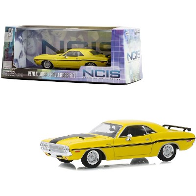 1970 Dodge Challenger R/T Yellow with Black Stripes "NCIS" (2003) TV Series 1/43 Diecast Model Car by Greenlight