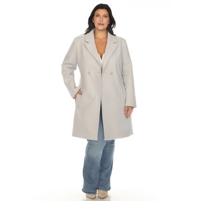White Mark Plus Size Classic Walker Coat
