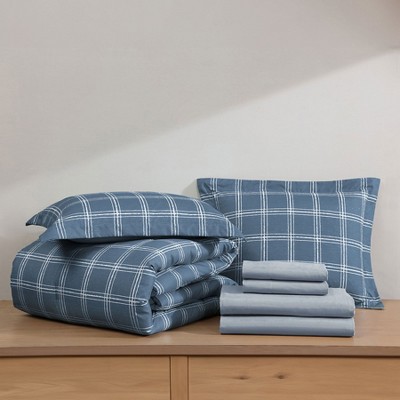 Swift Home | 7-Piece Reversible Printed Bed-In-A-Bag Bedding Set