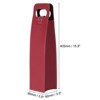Unique Bargains Foldable Reusable Leather Wine Gift Bag for Picnic Party - 2 of 3