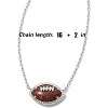 14K Gold Fine Necklace Football Basketball Baseball Soccer Charms 17 Inch Short Sports Jewelry Gift for Women - 2 of 4