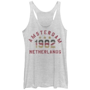 Women's Lost Gods Amsterdam Netherlands 1982 Racerback Tank Top - 1 of 3