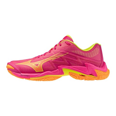 Mizuno Wave Lightning Elite 3 Volleyball Shoe, 8, Pnk Tetra-Frtun Yllw