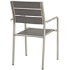 Modway Shore Patio Dining Chair – Outdoor Aluminum Armchair with Slatted Seat and Stackable Modern Design - 3 of 4