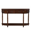 52" Retro Console Table with Solid Wood Frame, 2 Drawers and Open Shelf,Entryway or Sofa Table for Hallway or Living Room-Maison Boucle - 4 of 4