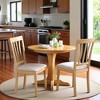 FurniFact,Elegant Wooden Dining Chairs – Cushion Seat Kitchen Chairs, Set of 2 - 2 of 4