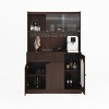 VYNXARIA Wooden Kitchen Cabinet White Pantry Storage Microwave Cabinet with Storage Drawer - 2 of 4