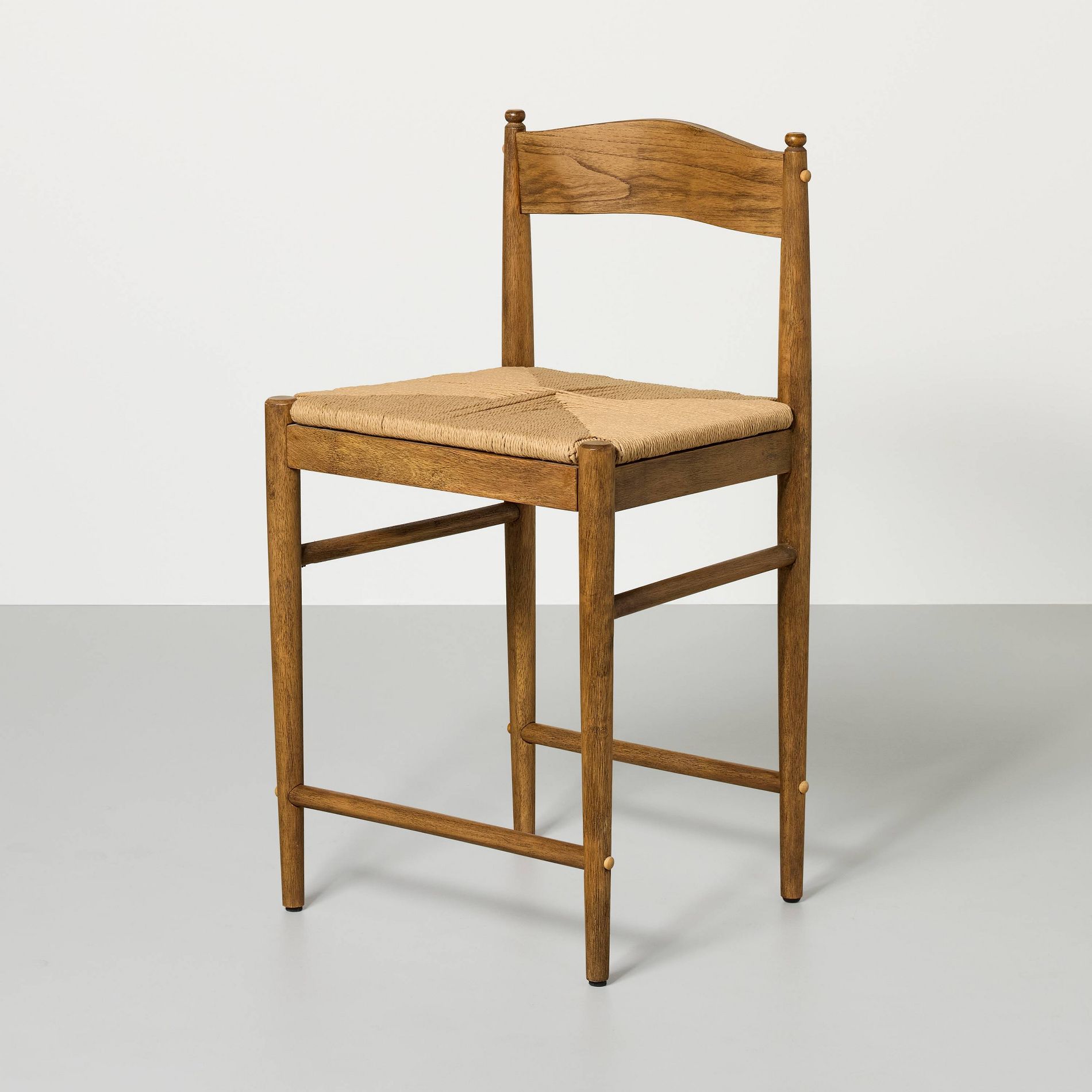 Mid Back Counter Stool with Woven Seat - Hearth & Hand™ with Magnolia